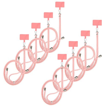8 Packs Cell Phone Lanyards for Around The Neck,Adjustable Crossbody Phone Strap,Lanyard Phone Holder - color: Pink