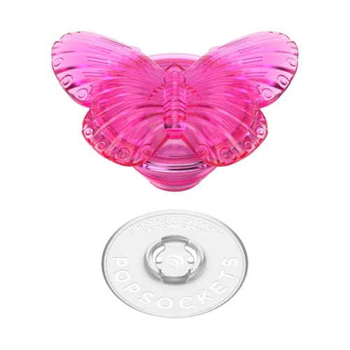 PopSockets Adhesive Phone Grip, Holder- Butterfly Magenta - color: Molded Butterfly, style: Adhesive
