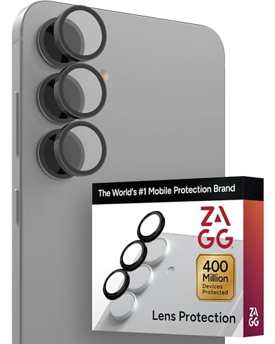 ZAGG Glass Elite Anti-Reflective Samsung Galaxy S25 FE Camera Lens Protector - Tempered Glass, Scratch-Resistant, Crystal Clear Photos, Easy Install, Smudge-Free, Eco-Friendly - color: Black, size: Samsung Galaxy S25 FE