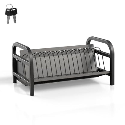 VIVO Black 16-Bay Locking Laptop Open Charging Station, STAND-LAPC3-L - size: 16-Bay + Lock