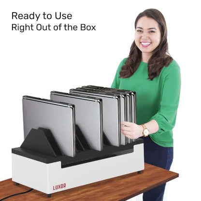 Line Leader 12-Device Desktop Charging Station for Laptops & Electronics