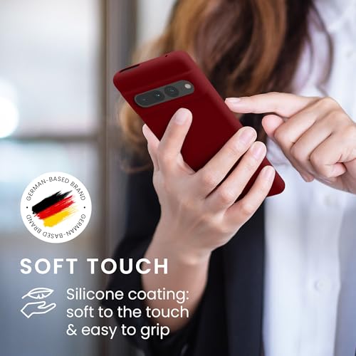 kwmobile Case Compatible with Google Pixel 7 Pro Case - TPU Silicone Phone Cover with Soft Finish - Rhubarb Red - color: Rhubarb Red, size: Pixel 7 Pro