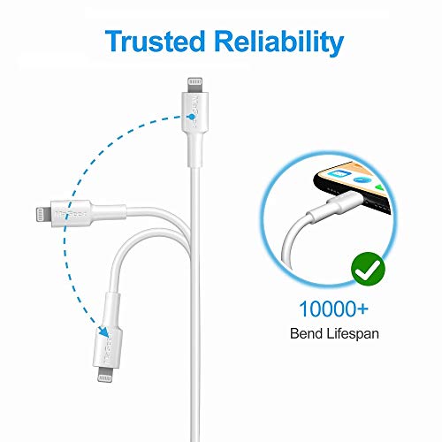 MaGeek USB C to Lightning Cable 6ft, [Apple MFi Certified] [2-Pack] PD Charger Compatible with iPhone 14/13/12/11/X/8, iPad Air/Air Pods, Supports Power Delivery - color: 2pcs_6ft_White