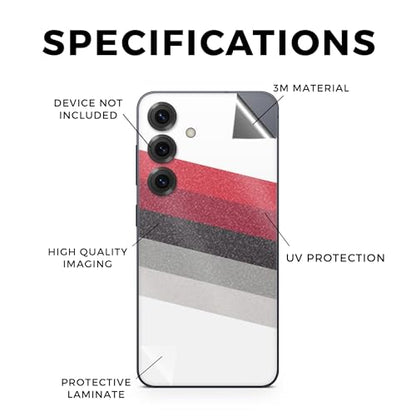 Glossy Glitter Phone Skin Compatible with Samsung Galaxy S25 - Slant Stripes - Premium 3M Vinyl Protective Wrap Decal Cover - Easy to Apply | Crafted in The USA by MightySkins - color: Slant Stripes, size: Galaxy S25 (Full Wrap), style: Glossy Glitter Fin