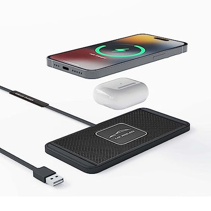 Wireless Car Charger Qi Charging Pad Fast 15W 10W 7.5W Quick Charge Adapter for iPhone 14 13 12 Mini 11 Pro Max 8 Plus X XR Xs Airpods LG Samsung Note Galaxy Buds S9 S10 S20 S21 S22 S23 Android Phones - size: 12IN Long Cable