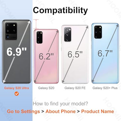 HOOMIL Case for Samsung Galaxy S20 Ultra 6.9-Inch, Non-Yellowing, Drop Protection, Anti-Scratch Transparent Hard Back Phone Cover - Crystal Clear - color: Clear, size: Samsung Galaxy S20 Ultra