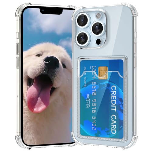 Compatible with iPhone 13 Pro Case with Card Holder, Wallet Case Clear Slim Soft Protective Cover Shockproof Anti-Scratch Phone Card Case for iPhone 13 Pro - size: iPhone 13 Pro