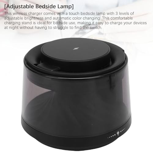 Zunate 3 in 1 Magnetic Charging Station for Phone, Earbuds and Watch, 15W Wireless Charger with Night Light and Wireless Bluetooth Speaker, Portable Charger for Home and Travel
