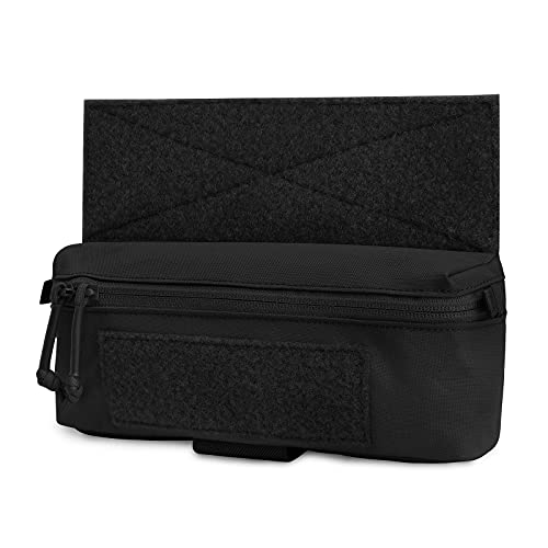 PETAC GEAR Tactical Mini Drop Pouch Fanny Pack Tool Pouch for Tactial Vest Chest Rig - color: Black