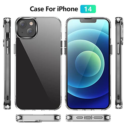 navor Transparent Diamond Clear Phone Case Compatible with iPhone 14 6.1-inch Lightweight Anti-Yellowing Scratch-Resistant Slim Fit Shockproof Military Grade Anti Drop [Clear] - size: iPhone 14 6.1"