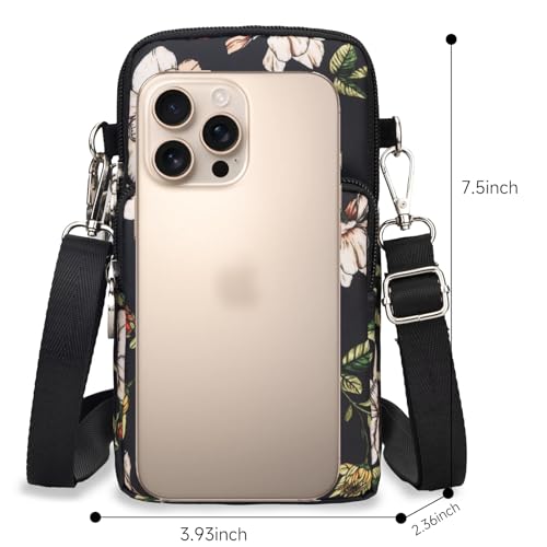 JANKS Small Crossbody Bags for Women Mini Cell Phone Purses Handbag Shoulder Bag - color: 013 Hanlan Flower