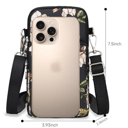 JANKS Small Crossbody Bags for Women Mini Cell Phone Purses Handbag Shoulder Bag - color: 013 Hanlan Flower