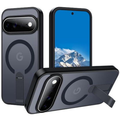 for Pixel-11 Case/Pixel-11-Pro Case, Durable Metal Stand, Black - color: Black, size: Pixel 11/11 Pro 6.3"