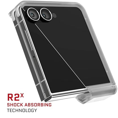 Ghostek Covert Clear Galaxy Z Flip7 Case with Built-in Kickstand, MagSafe and Full Hinge Protection Designed for 2025 Samsung Galaxy Flip 7 (6.9") (Clear Matte) - color: Clear Matte, size: Galaxy Z Flip 7