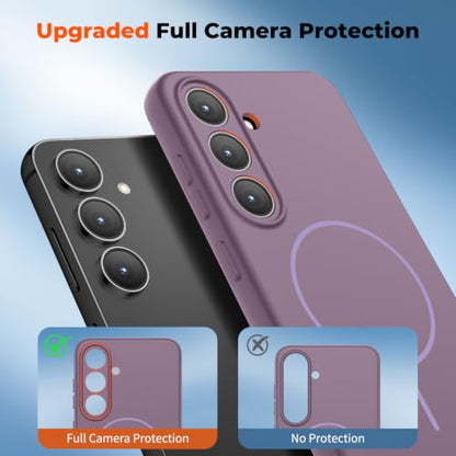 zapica Magnetic for Samsung Galaxy S26 FE Case/S25 FE Case, Purple - color: Purple, size: Samsung Galaxy S26 FE/S25 FE 6.7''