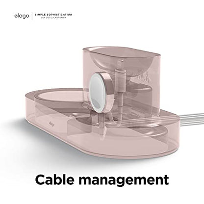 elago MS Charging Station for iPhone, AirPods, Apple Watch - color: Sand Pink
