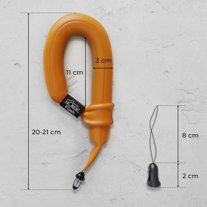 Waterproof Phone & Camera Float Wrist Strap for Underwater | Waterproof Float Strap Compatible with GoPro Hero 13, Insta360 X4, DJI Action 5 Pro, iPhone, OM System TG-7 & Kodak WPZ2 - color: Orange Pop