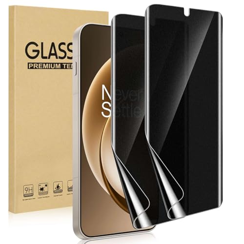 for OnePlus 15 Privacy Screen Protector, Matte Flexible Soft Film, Case Friendly, Support Fingerprint Unlock, Full Adhesive Hydrogel Film [2 Pack], Anti Spy Privacy Protector for OnePlus 15 5G