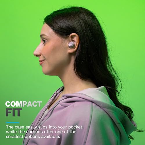JLab Go Air Pop+ Earbuds, Dual Connect, EQ3 Sound, Mauve - color: Mauve, style: Matte