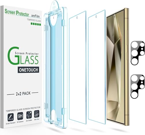 amFilm OneTouch for Samsung Galaxy S24 Ultra Screen Protector TemperedGlass - size: S24U-6.8"