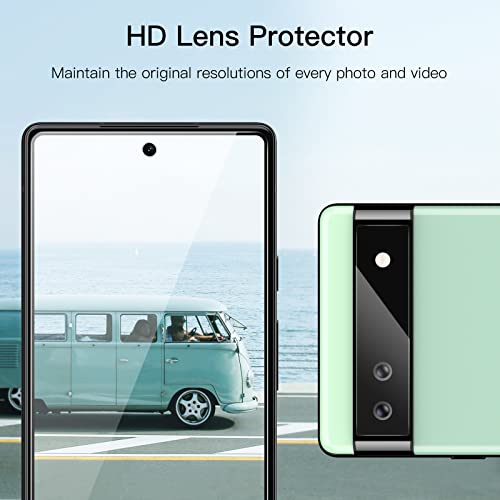 JETech Screen Protector for Google Pixel 6a, 2+2 Pack - size: Pixel 6a