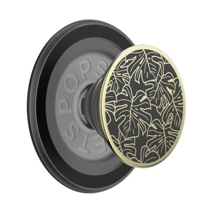 PopSockets Phone Grip for MagSafe, Magnetic Holder- Monstera - color: Monstera Black