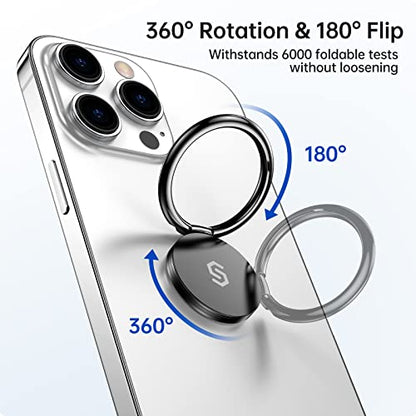 SYNCWIRE Adhesive Phone Ring Holder, Cell Phone Grip, iPhone Ring Stand - color: Black, size: 1 Pack