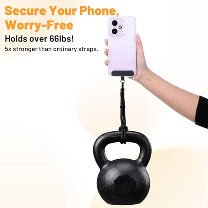 4 Pack Phone Wrist Strap, Adjustable Cell Phone Lanyard Strap, Wrist Lanyard with 360° Rotating Hook and Tether Tabs - color: 2 Black+2 Grey
