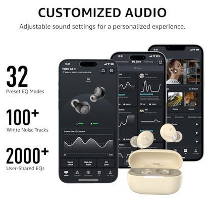 TOZO A1 Wireless Earbuds Bluetooth 5.3 Light Weight in Ear Headphones - color: Light Khaki