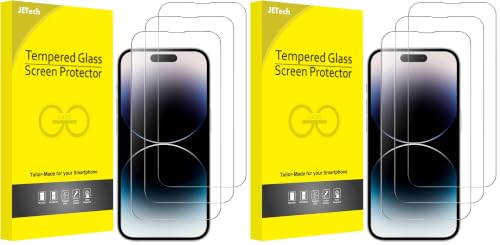 JETech Full Coverage Screen Protector for iPhone 14 Pro Max 6.7-Inch, 9H Tempered Glass Film Case-Friendly, HD Clear, 6-Pack - size: iPhone 14 Pro Max (Pack of 2)