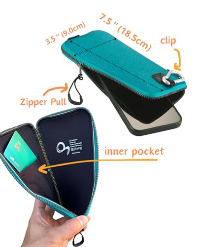 OneJoy Phone Sleeve Lightweight Cell Phone Pouch for Mobile Protection, Slim Fit and Durable, with Clip-on for Easy Carrying, Enough for 6.1" to 6.9" Cellphone [ Blue ] - color: Blue