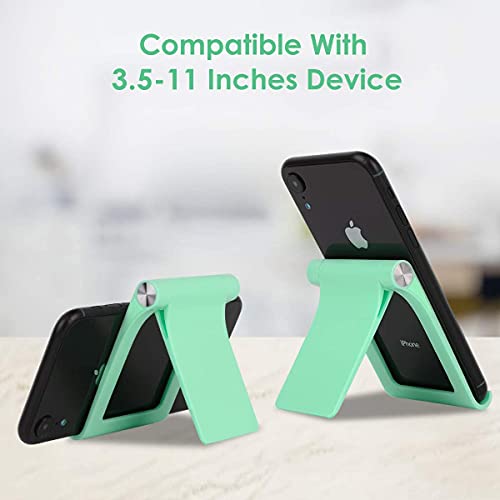 Desk Cell Phone Stand Holder Multi-Angle Adjustable Phone Desk Stand Tablet Holder for iPhone 17 16 15 14 13 12 11 Pro Max XS XR Samsung Galaxy S22 S21 S20 S10 S9 Edge Android Smartphone - color: Green