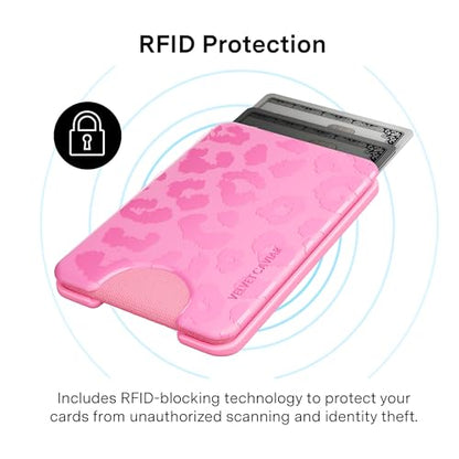VELVET CAVIAR compatible with MagSafe Wallet - Magnetic Card Holder - color: Hot Pink Leopard