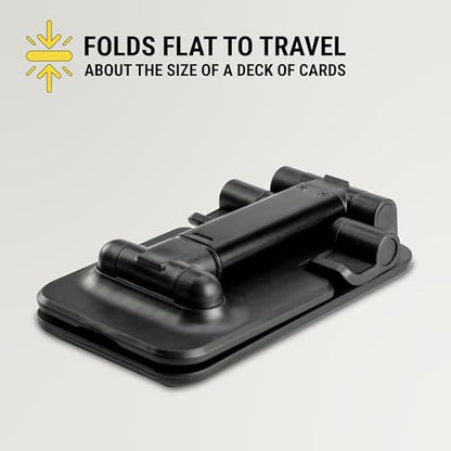 Scosche SUFMPS-SP Universal Cell Phone Stand and Holder with Non-Slip Cradle, Foldable, Adjustable Non-Magnetic Mount for Home Office Desk or Travel Compatible with iPhone, Tablet and All Devices - style: Office Desk / Travel