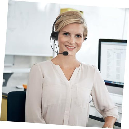 VILLCASE Black Single Ear Call Center Headset with Mic, Gaming Use