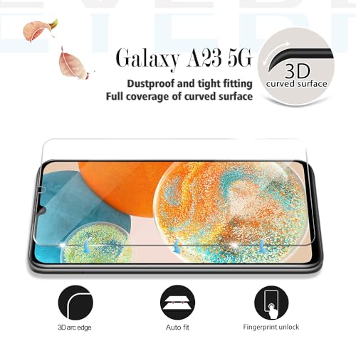 Galaxy A23 HD Clear Tempered Glass Screen Protector+Camera Lens Protectors, [2+2 Pack] [Anti-Scratch][Case-Friendly] Screen Protector Glass For Samsung Galaxy A23 - size: Galaxy A23