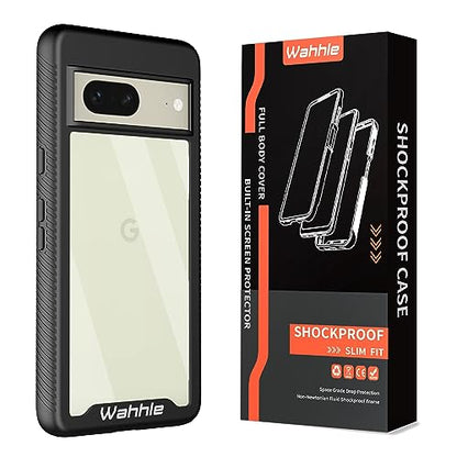 Compatible with Google Pixel 7 Case, Built in Screen Protector Full Body Shockproof Slim Fit Bumper Protective Phone Cover Men Women-Black/Clear - size: Google Pixel 7