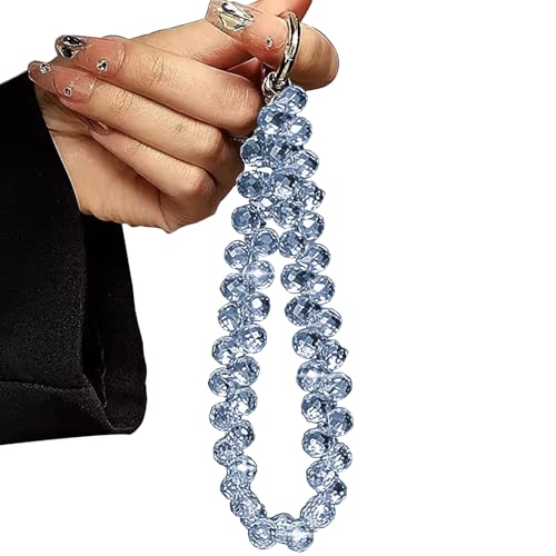 TENOC Beaded Phone Wrist Strap, Blue - color: A-blue