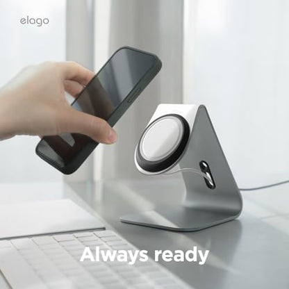 elago MS4 Charging Stand for MagSafe Charger - color: Silver