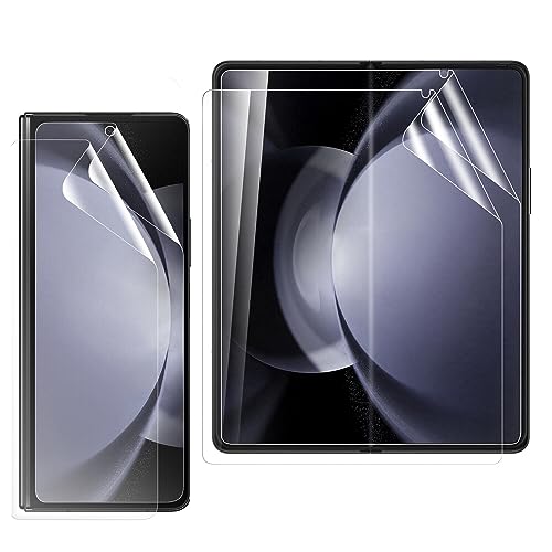 [2 Pack Hydrogel Flexible Screen Protector for Samsung Galaxy Z Fold6 /Fold 6, Upgraded Non-breakable HD Clarity Soft TPU Protective Film [Anti-Scratch] [Bubble Free] (Not Glass) - color: Samsung Galaxy Z Fold6 /Fold 6
