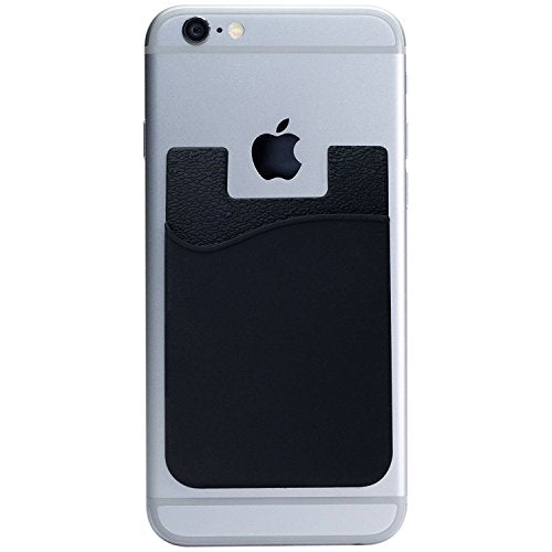 Agentwhiteusa Cell Phone Stick on Wallet (for Credit Card, Business Card & Id) compatible with iPhone, Android & Most Smartphones - color: BLACK