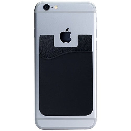 Agentwhiteusa Cell Phone Stick on Wallet (for Credit Card, Business Card & Id) compatible with iPhone, Android & Most Smartphones - color: BLACK