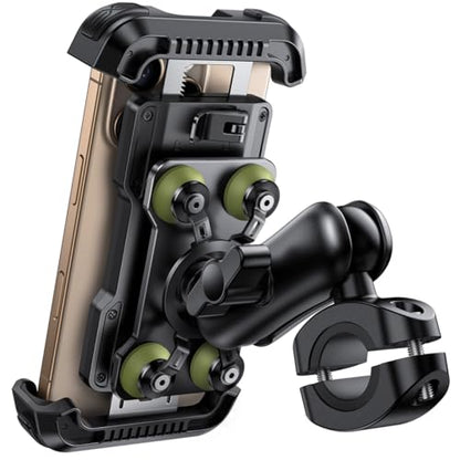 Lamicall Motorcycle Phone Mount Holder with Dual Vibration Dampener - color: Green