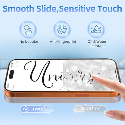 WHPXJY Privacy Screen Protector Compatible with iPhone 17 Pro (6.3 Inch) with Alignment Frame, 4-Pack Anti-Spy Tempered Glass, Easy Auto-Alignment, Bubble-Free, Case Friendly - size: Iphone 17 Pro -6.3 Inch