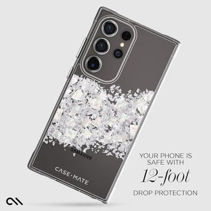 Case-Mate Samsung Galaxy S24 Ultra Case [6.8"] [12ft Drop Protection] [Wireless Charging] Touch of Pearl Phone Case for Samsung Galaxy S24 Ultra - Luxury Bling Glitter, Anti-Scratch, Shockproof, Slim - color: Touch of Pearl