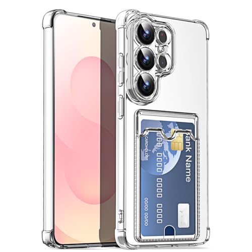 AICase for Samsung Galaxy S26 Ultra Case with Card Holder Clear, Slim Thin Lightweight Transparent Wallet TPU Protective Phone Case with Credit Card Slot - color: Card Holder, size: S26 ULTRA