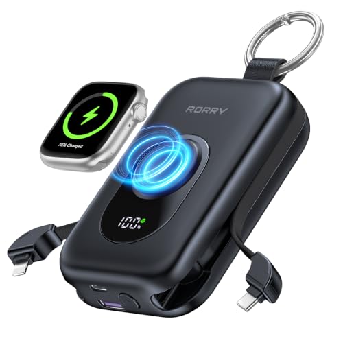 RORRY CharmGo Portable Charger, 20000mAh PD 30W Portable Charger Power Bank - color: Black