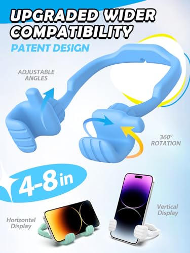 Stocking Stuffers for Men Women Teens Thumbs Up Lazy Phone Stand 4 Pack - color: Macaron Blue/Green/Pink/White, size: 4