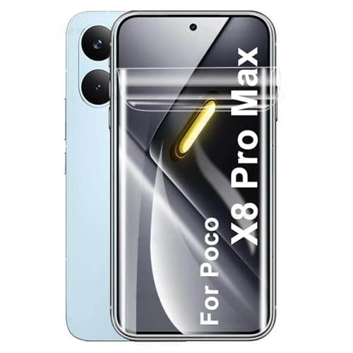 2pcs Flexible Hydrogel Film Compatible With Xiaomi Poco X8 Pro Max 5G 6.83" Front Screen Protector Transparent TPU Touch Sensitive Fingerprint Unlock Not Tempered Glass - color: Poco X8 Pro Max 5G 6.83"