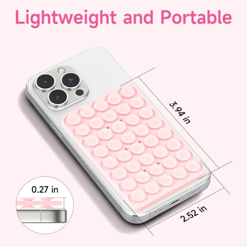 Yojaro Silicone Suction Cup Phone Case Mount Double Sided, Phone Accessories Hands-Free Strong Grip Holder for Selfies and Videos, Silicon Phone Stand for iPhone and Android Translucent - color: Translucent